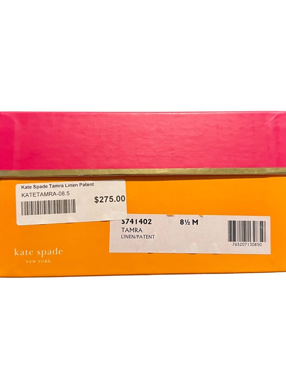 Kate Spade Tamra Nude Patent Slingback Pumps 8.5 Made in Italy